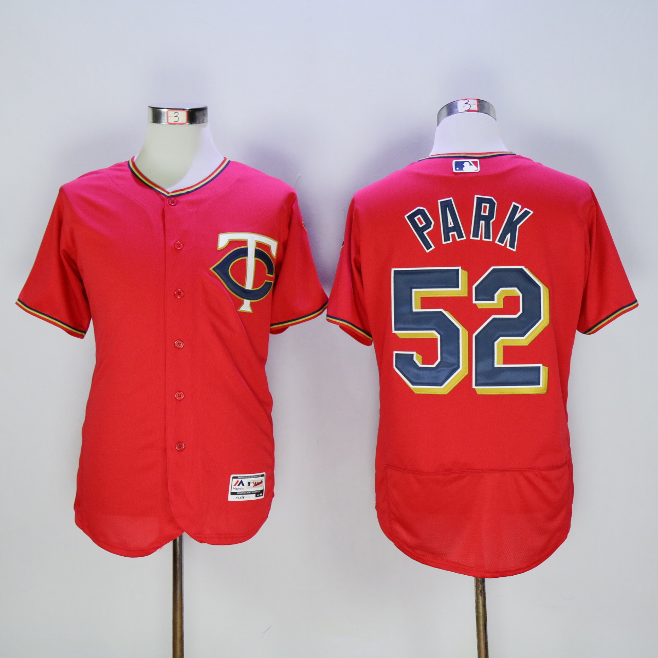 Men Minnesota Twins #52 Park Red MLB Jerseys